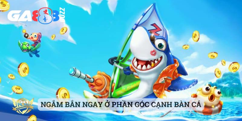 Ngắm bắn ngay ở phần góc cạnh bàn cá